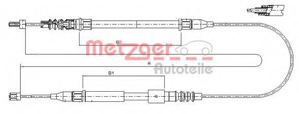 METZGER 115762 Трос, стоянкова гальмівна система