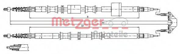 METZGER 115766 Трос, стоянкова гальмівна система