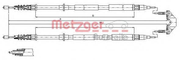 METZGER 115950 Трос, стоянкова гальмівна система