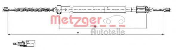 METZGER 116598 Трос, стоянкова гальмівна система