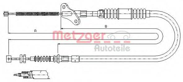 METZGER 172723 Трос, стоянкова гальмівна система