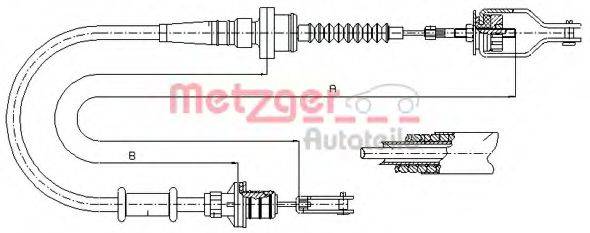 METZGER 180071 Трос, управління зчепленням