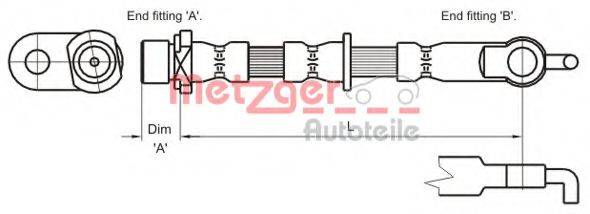 METZGER 4110011 Гальмівний шланг