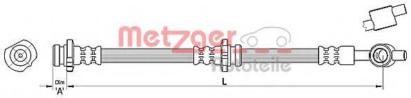 METZGER 4110383 Гальмівний шланг