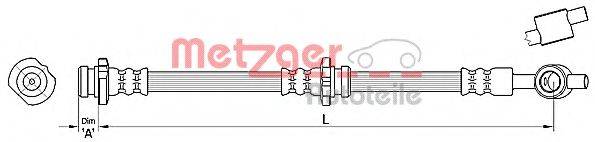 METZGER 4110384 Гальмівний шланг