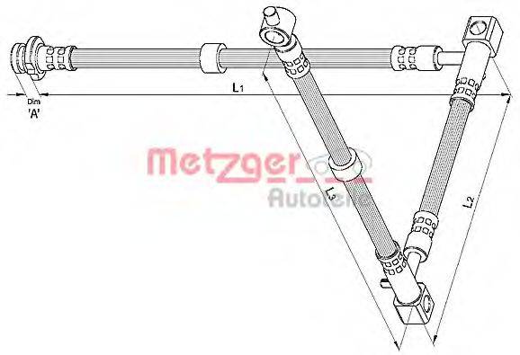 METZGER 4110395 Гальмівний шланг