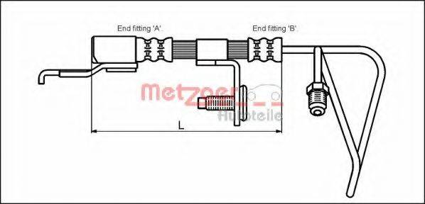 METZGER 4112511 Гальмівний шланг