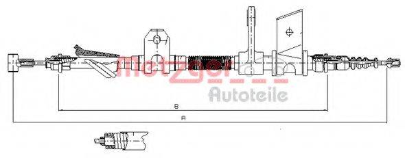 METZGER 45112 Трос, стоянкова гальмівна система