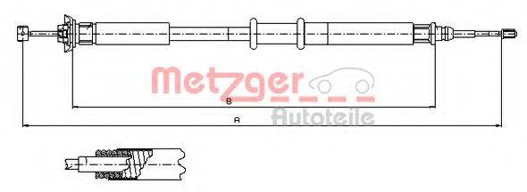 METZGER 63120 Трос, стоянкова гальмівна система