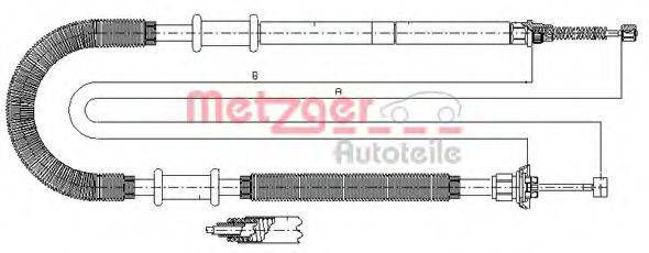 METZGER 64112 Трос, стоянкова гальмівна система