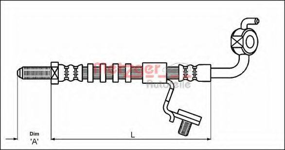 METZGER 4113513 Гальмівний шланг