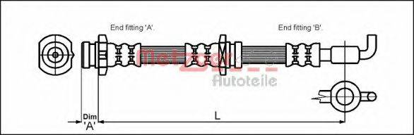 METZGER 4114760 Гальмівний шланг