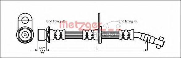 METZGER 4112167 Гальмівний шланг