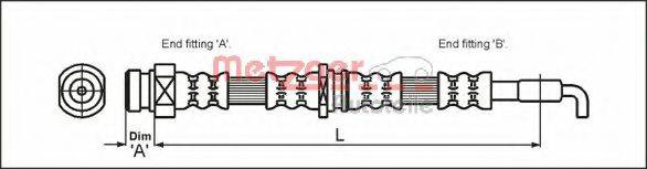 METZGER 4113318 Гальмівний шланг