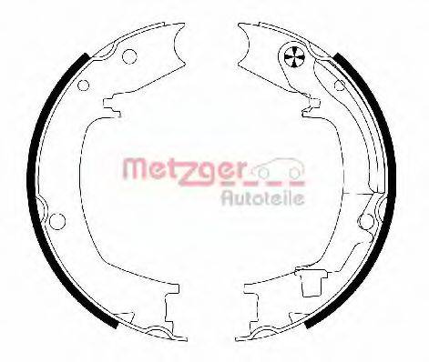 METZGER MG204 Комплект гальмівних колодок, стоянкова гальмівна система