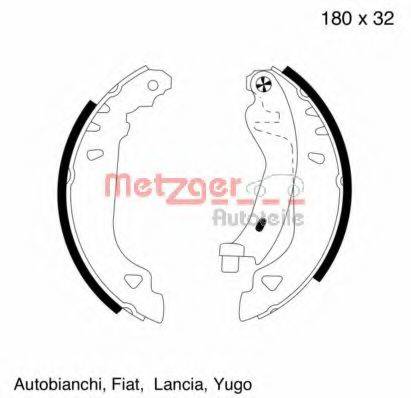 METZGER MG457 Комплект гальмівних колодок