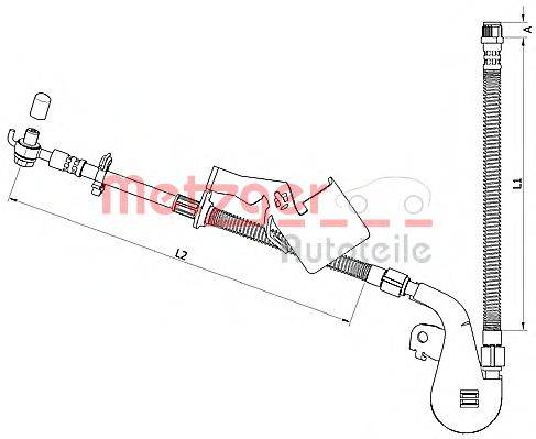 METZGER 4110809 Гальмівний шланг