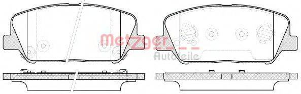 METZGER 1170780 Комплект гальмівних колодок, дискове гальмо
