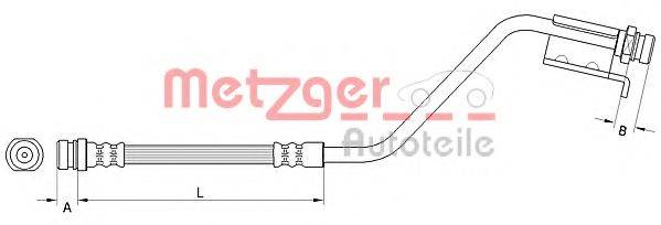 METZGER 4110826 Гальмівний шланг