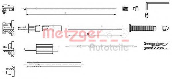 METZGER 101179 Тросик газу