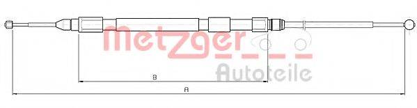 METZGER 104232 Трос, стоянкова гальмівна система