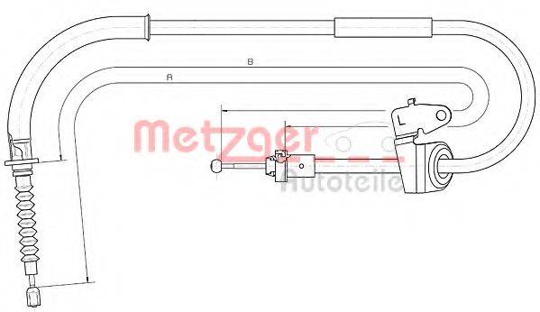 METZGER 104307 Трос, стоянкова гальмівна система