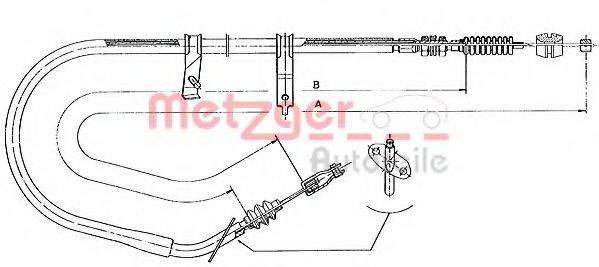 METZGER 17068 Трос, стоянкова гальмівна система