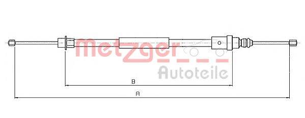 METZGER 106215 Трос, стоянкова гальмівна система