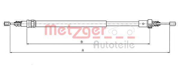 METZGER 106776 Трос, стоянкова гальмівна система