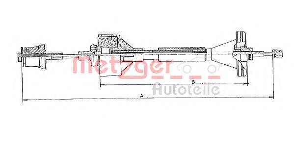 METZGER 11290 Трос, управління зчепленням