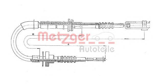 METZGER 113910 Трос, управління зчепленням