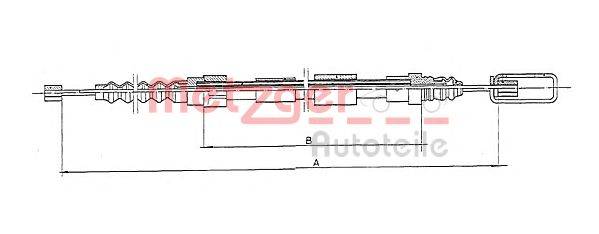 METZGER 116767 Трос, стоянкова гальмівна система