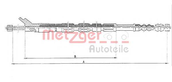 METZGER 171441 Трос, стоянкова гальмівна система