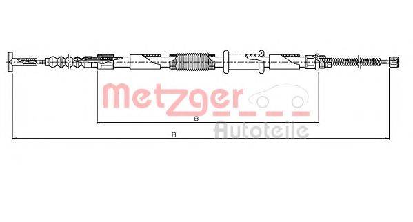 METZGER 4619 Трос, стоянкова гальмівна система