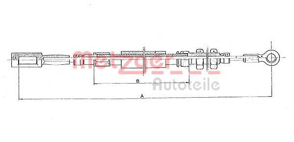 METZGER 11712 Трос, стоянкова гальмівна система