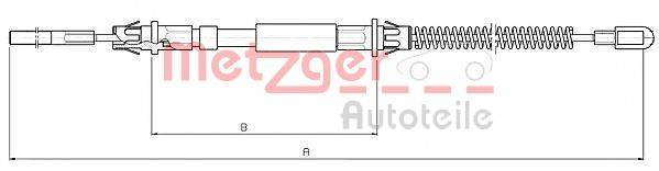 METZGER 105973 Трос, стоянкова гальмівна система