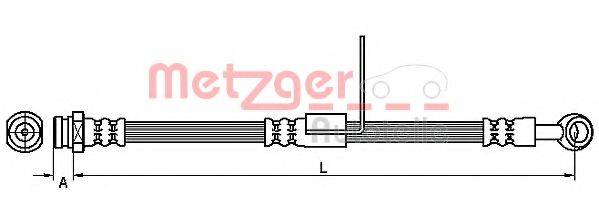 METZGER 4110427 Гальмівний шланг