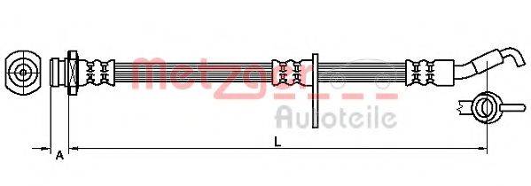 METZGER 4110490 Гальмівний шланг