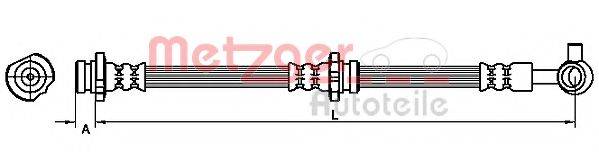 METZGER 4110868 Гальмівний шланг