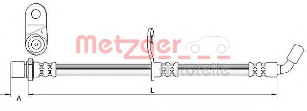 METZGER 4110907 Гальмівний шланг