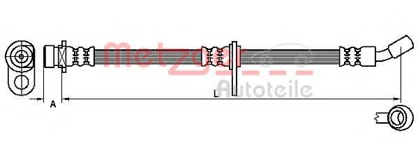 METZGER 4115197 Гальмівний шланг