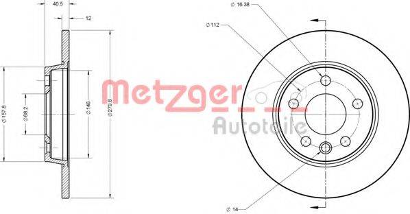 METZGER 6110063 гальмівний диск