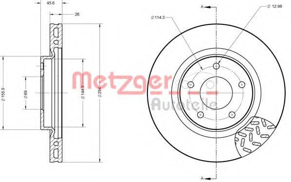 METZGER 6110079 гальмівний диск