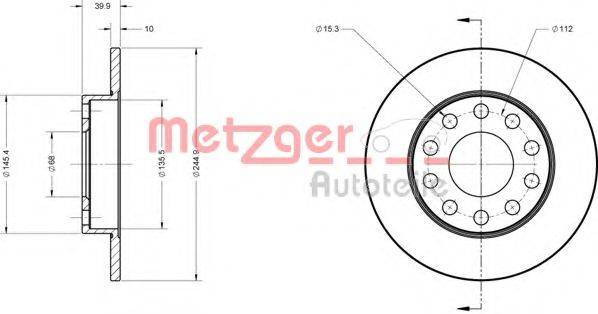 METZGER 6110097 гальмівний диск