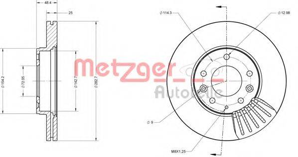 METZGER 6110159 гальмівний диск