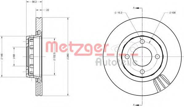 METZGER 6110305 гальмівний диск