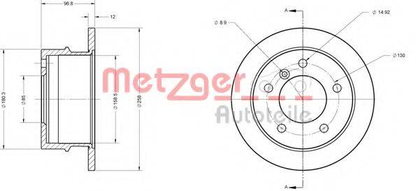 METZGER 6110368 гальмівний диск