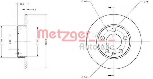 METZGER 6110376 гальмівний диск