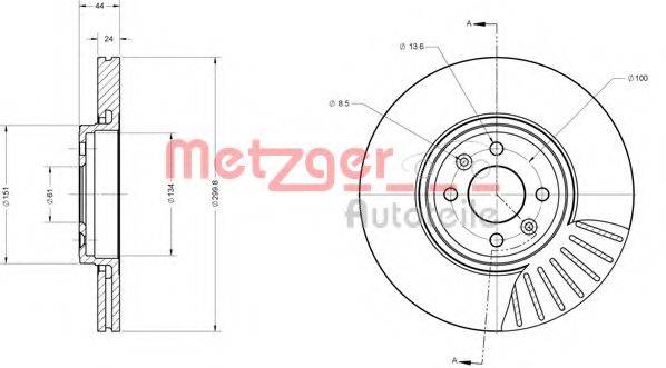 METZGER 6110377 гальмівний диск