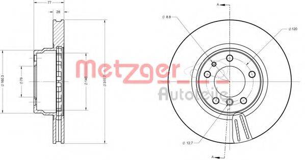 METZGER 6110383 гальмівний диск